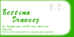 bettina dravecz business card